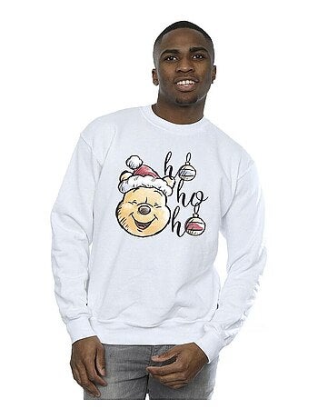 Disney - Sweat motif Winnie l'ourson motif/style Boule de Noël HO HO HO