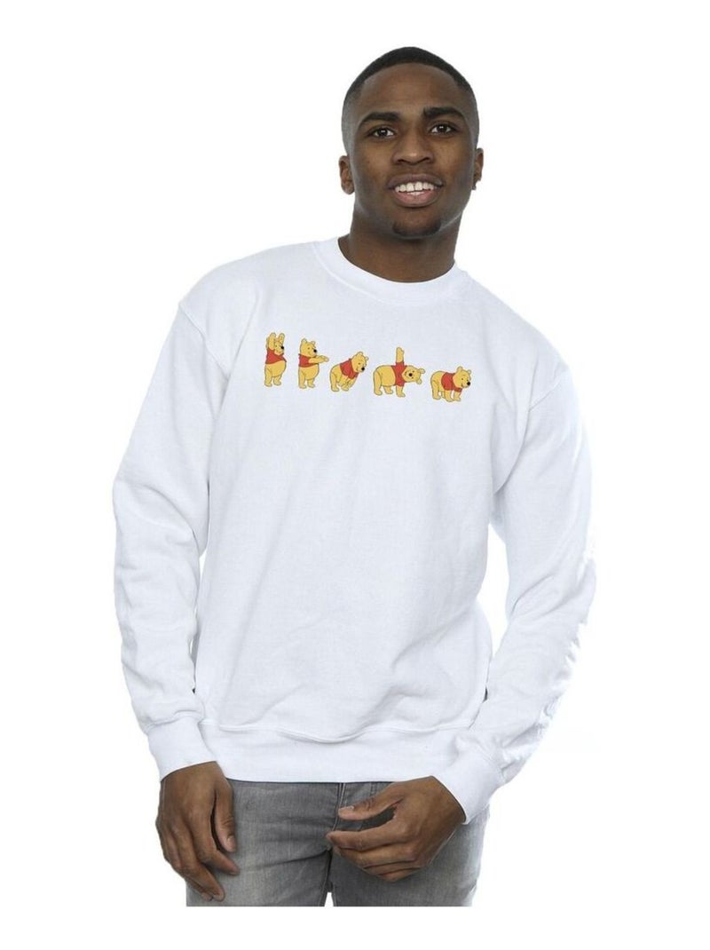 Disney - Sweat motif Winnie l'ourson motif/style extensible Blanc - Kiabi