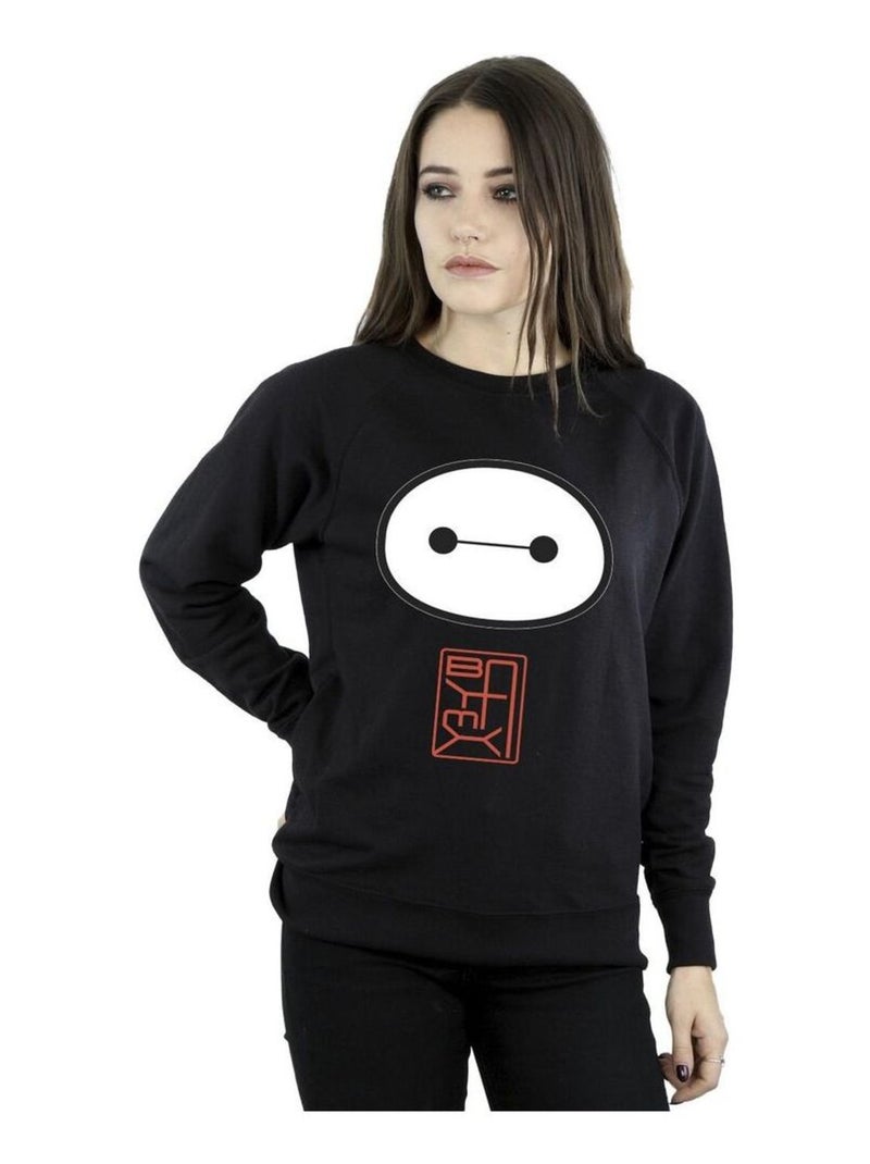 Disney - Sweat motifs Baymax et symbole BIG HERO Noir - Kiabi
