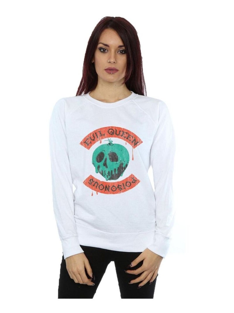 Disney - Sweat motif/style Crâne en forme de pomme empoisonnée Blanc - Kiabi