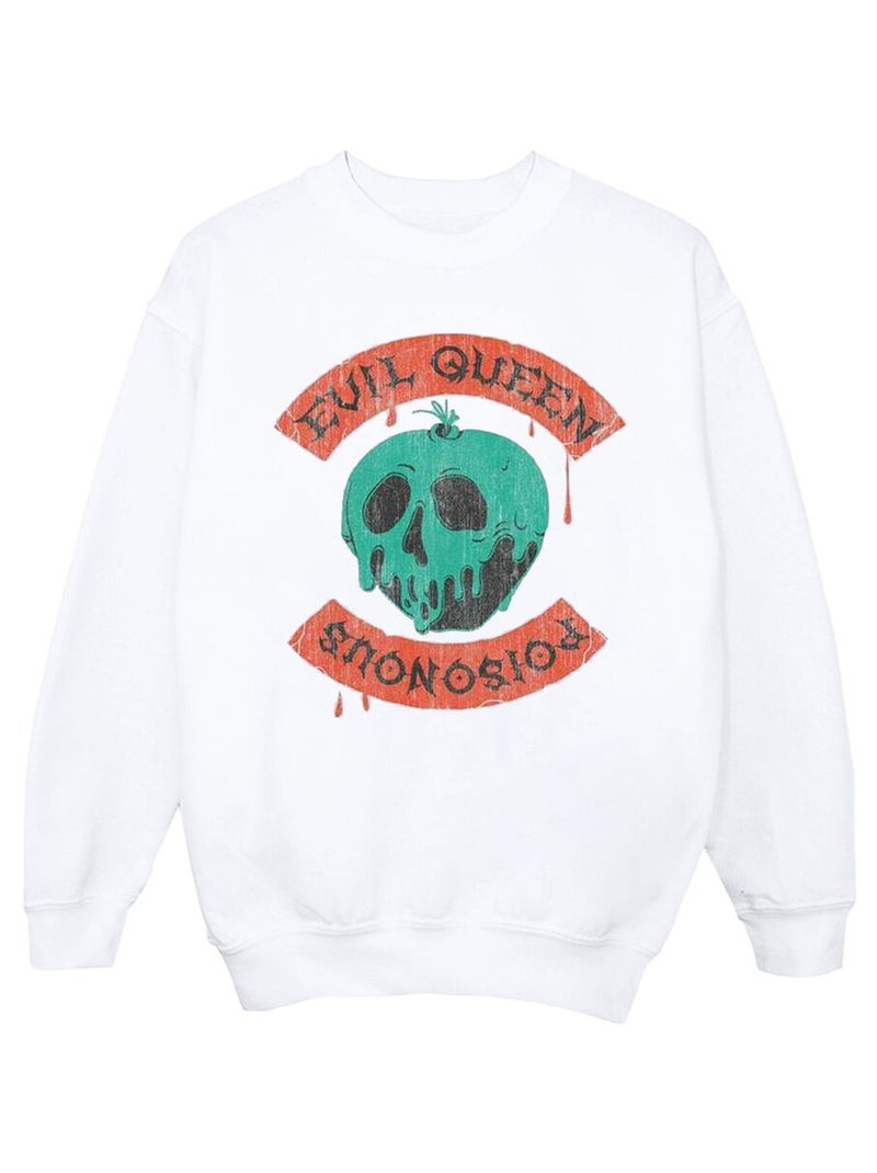 Disney - Sweat motif/style Crâne en forme de pomme empoisonnée Blanc - Kiabi