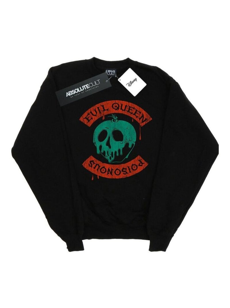 Disney - Sweat motif/style Crâne en forme de pomme empoisonnée Noir - Kiabi