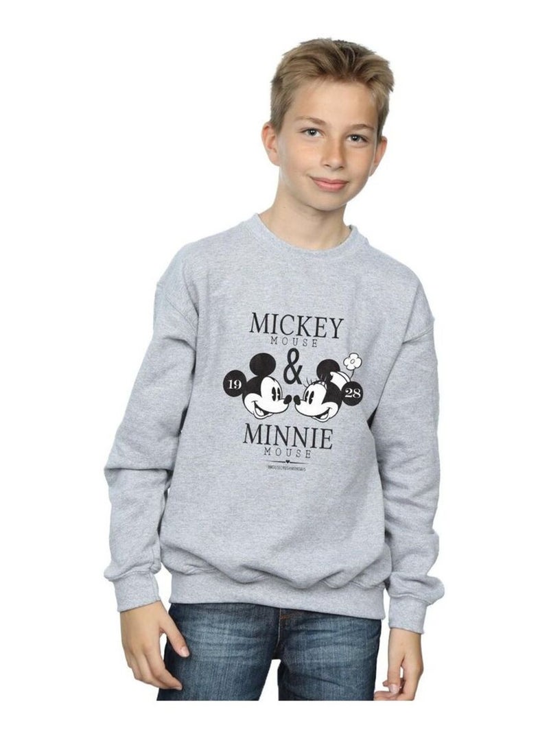 Disney - Sweat MOUSE MOUSECRUSH MONDAYS Gris chiné - Kiabi
