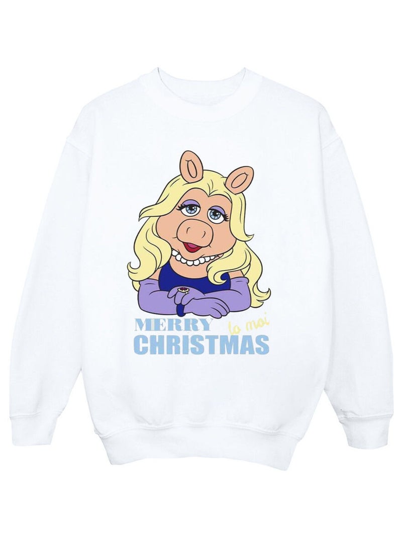 Disney - Sweat MUPPETS QUEEN OF HOLIDAYS Blanc - Kiabi