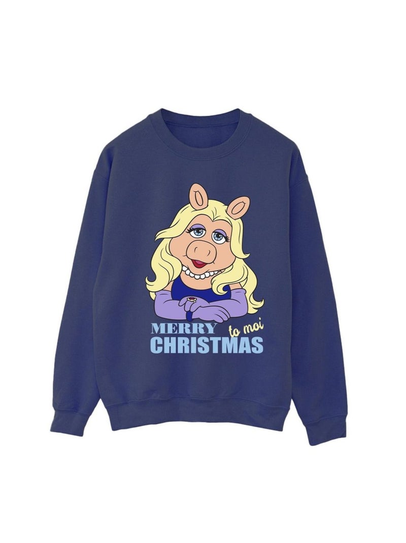 Disney - Sweat MUPPETS QUEEN OF HOLIDAYS Bleu marine - Kiabi