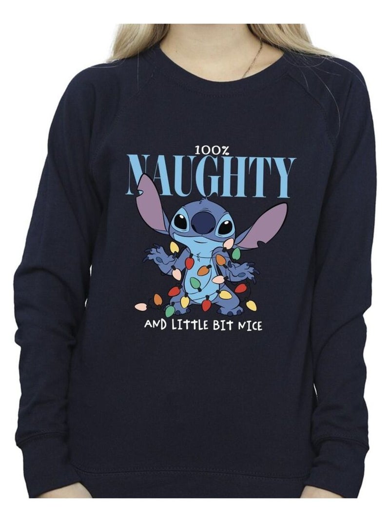 Disney - Sweat NAUGHTY & NICE Bleu marine - Kiabi