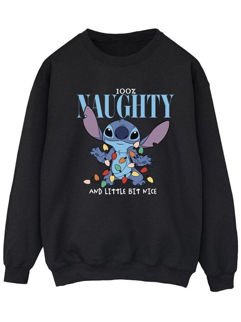 Disney - Sweat NAUGHTY & NICE Noir - Kiabi