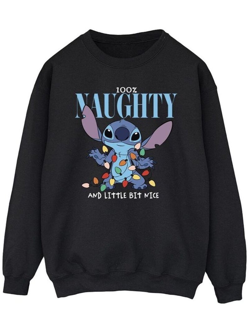 Disney - Sweat NAUGHTY & NICE Noir - Kiabi
