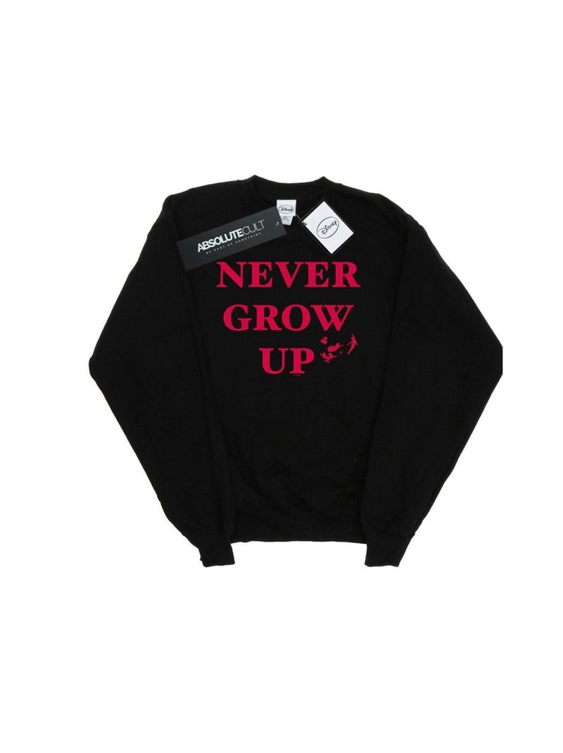 Disney - Sweat NEVER GROW UP Noir - Kiabi
