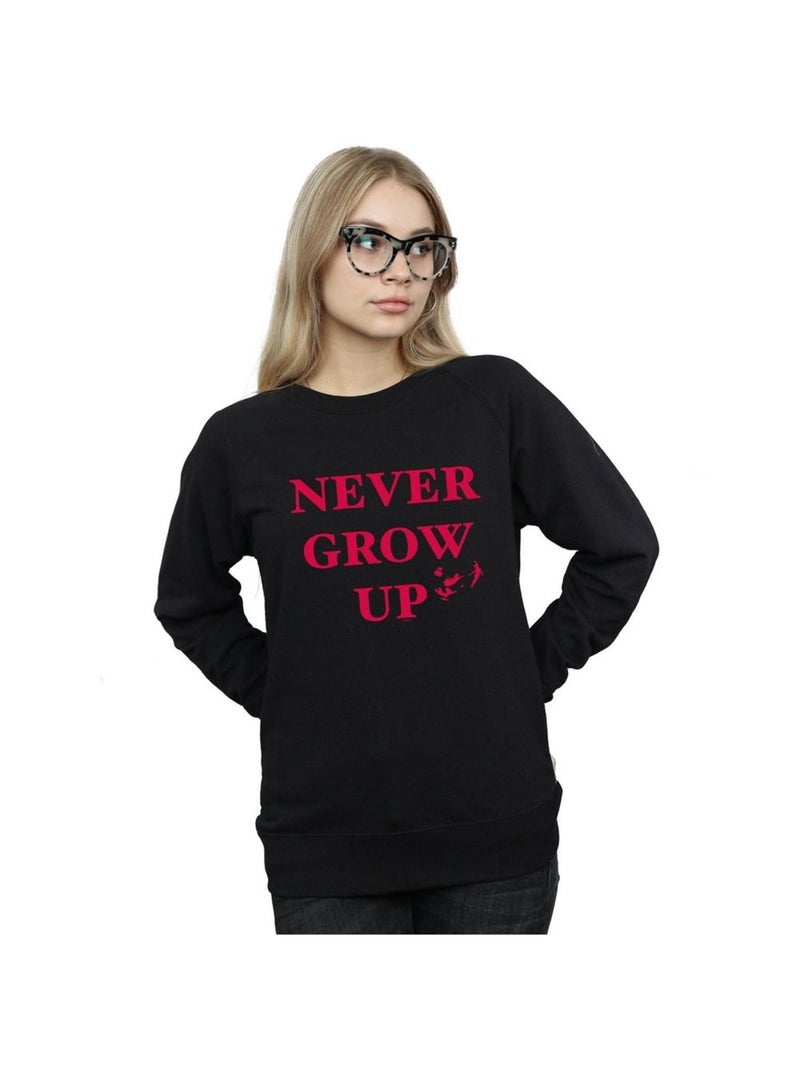 Disney - Sweat NEVER GROW UP Noir - Kiabi
