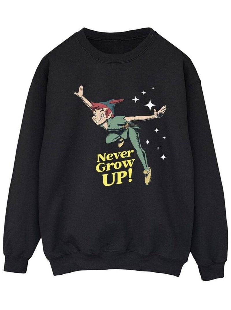 Disney - Sweat NEVER GROW UP Noir - Kiabi