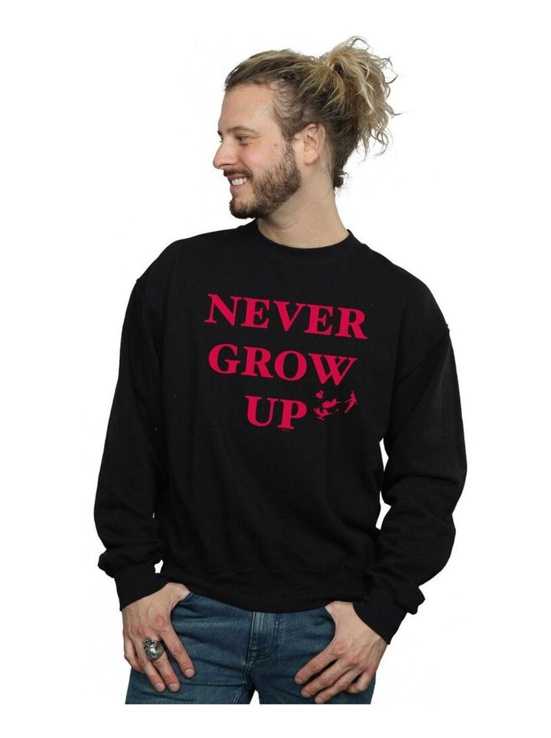 Disney - Sweat NEVER GROW UP Noir - Kiabi