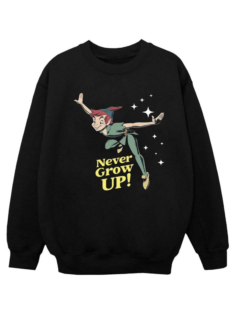 Disney - Sweat NEVER GROW UP Noir - Kiabi