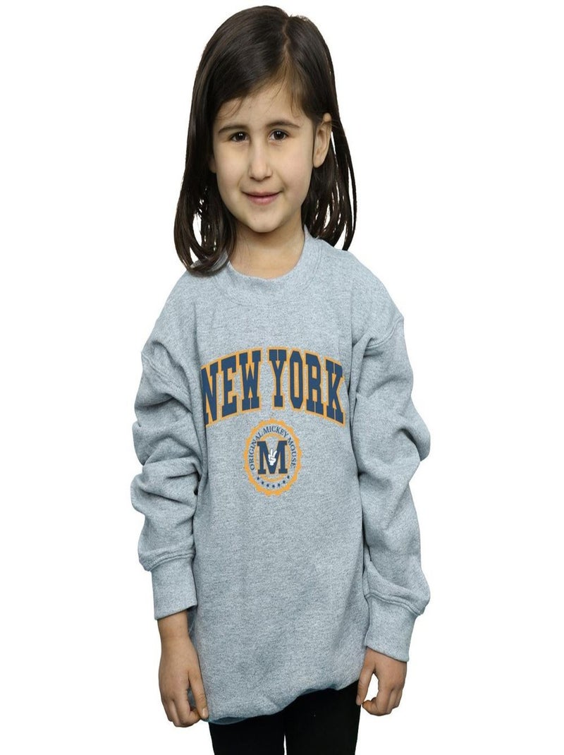 Disney - Sweat NEW YORK Gris chiné - Kiabi