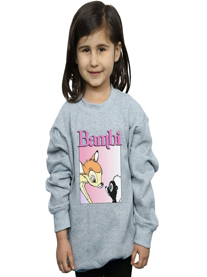 Disney - Sweat NICE TO MEET YOU Gris chiné - Kiabi