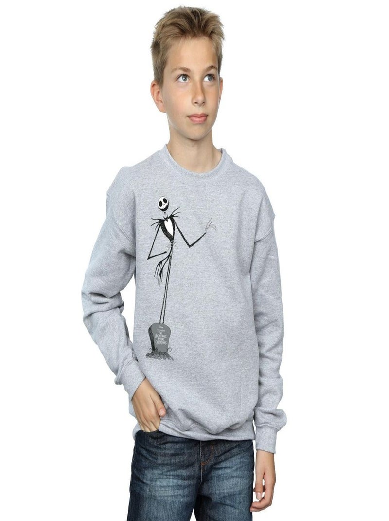Disney - Sweat NIGHTMARE BEFORE CHRISTMAS Gris chiné - Kiabi