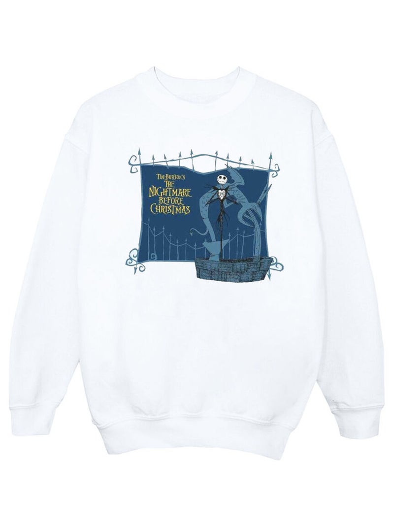 Disney - Sweat NIGHTMARE BEFORE CHRISTMAS JACK AND THE WELL Blanc - Kiabi