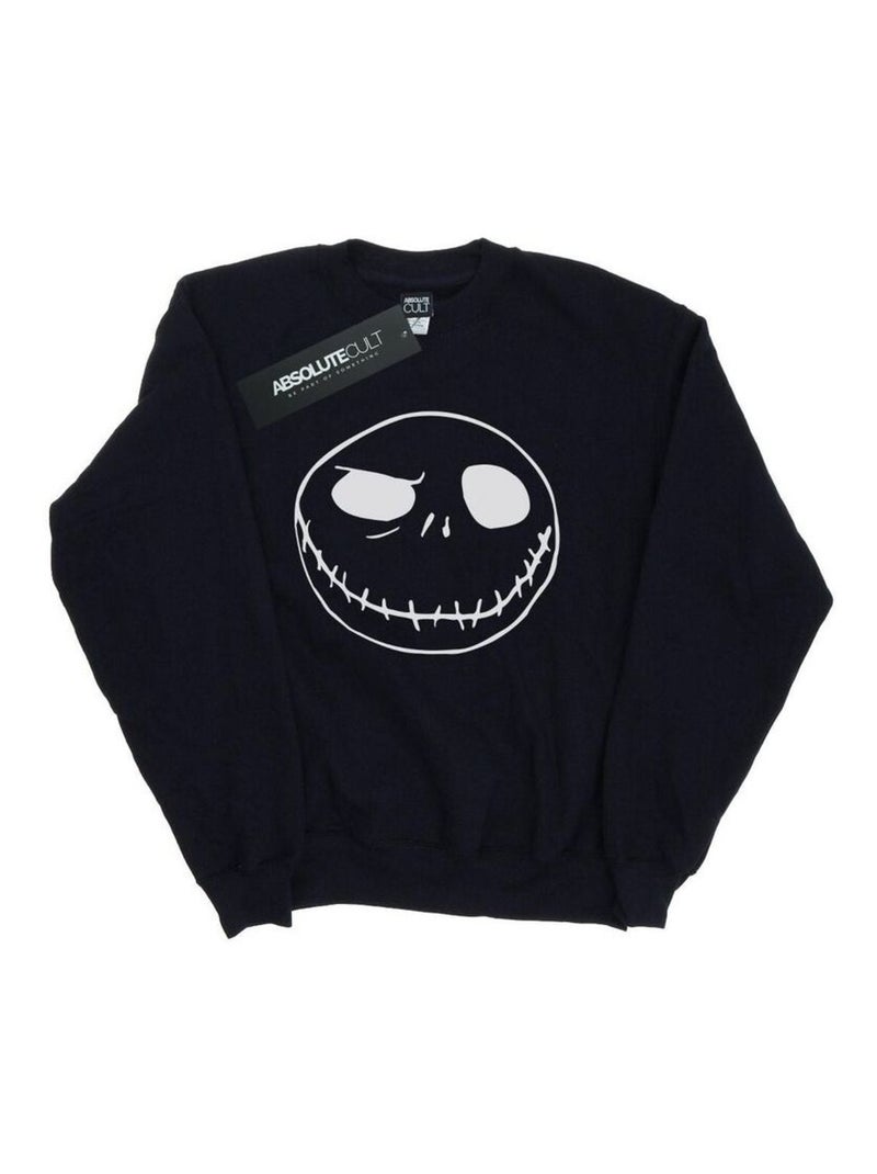 Disney - Sweat NIGHTMARE BEFORE CHRISTMAS JACK'S BIG FACE Noir - Kiabi