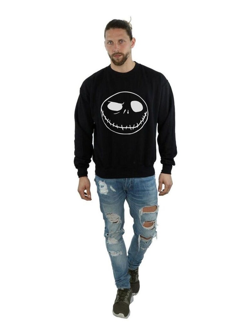 Disney - Sweat NIGHTMARE BEFORE CHRISTMAS JACK'S BIG FACE Noir - Kiabi