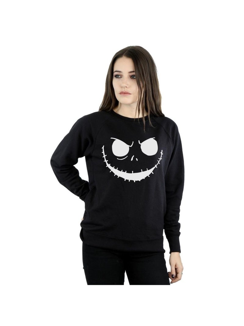 Disney - Sweat NIGHTMARE BEFORE CHRISTMAS JACK'S FACE Noir - Kiabi