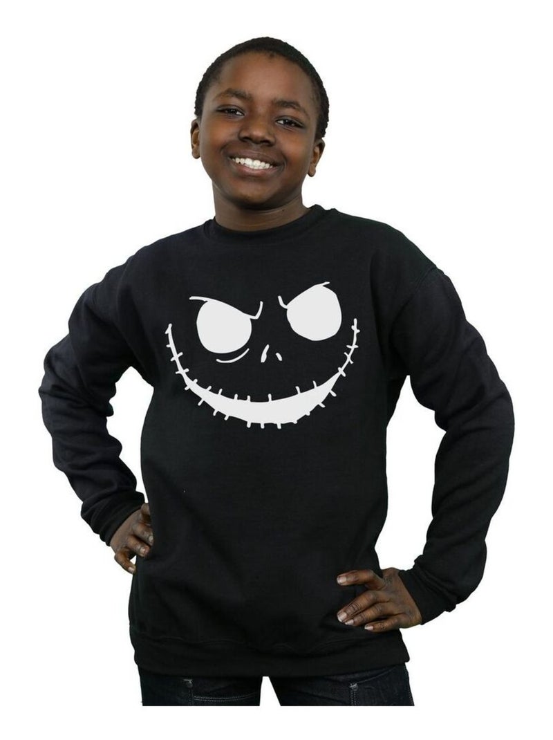 Disney - Sweat NIGHTMARE BEFORE CHRISTMAS JACK'S FACE Noir - Kiabi