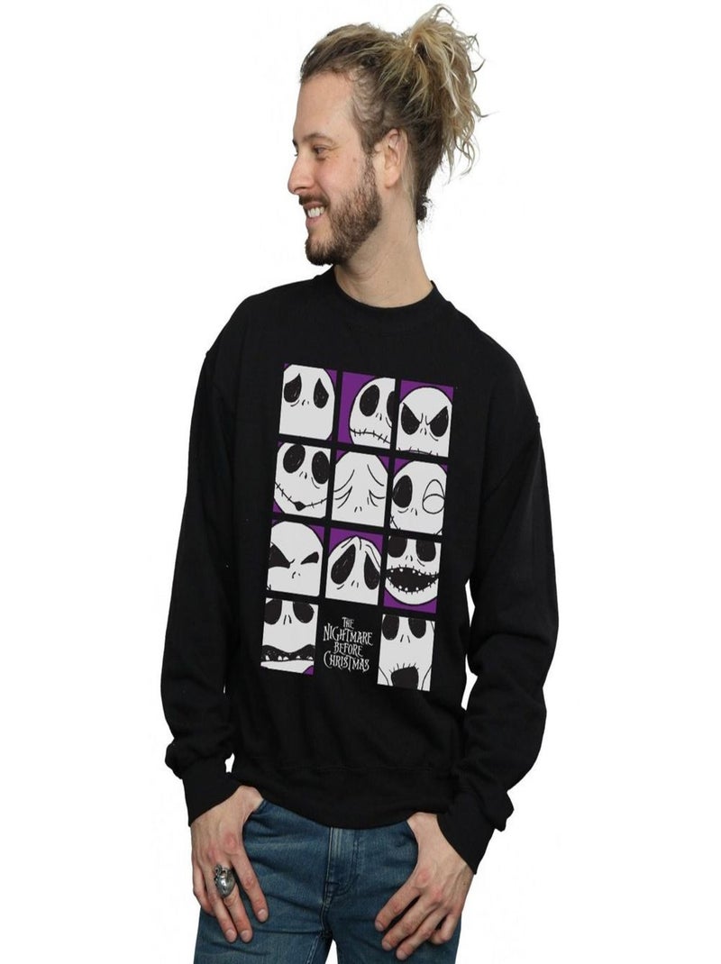 Disney - Sweat NIGHTMARE BEFORE CHRISTMAS MANY FACES OF JACK Noir - Kiabi