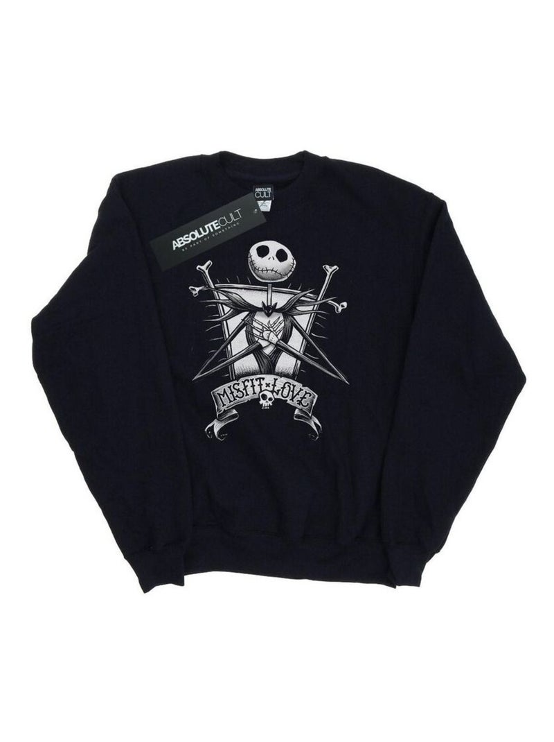 Disney - Sweat NIGHTMARE BEFORE CHRISTMAS MISFIT Noir - Kiabi