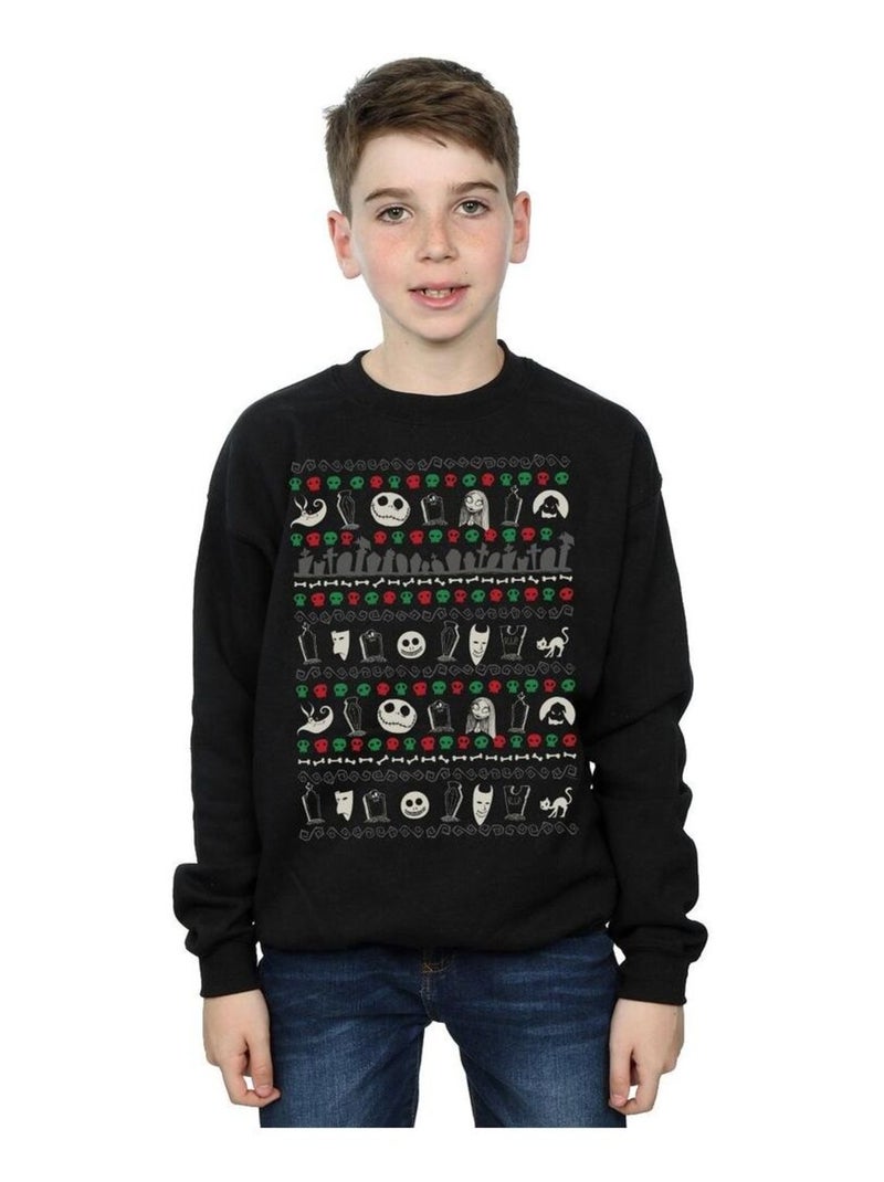 Disney - Sweat NIGHTMARE BEFORE CHRISTMAS Noir - Kiabi