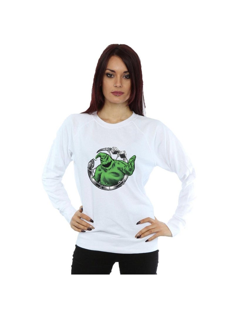 Disney - Sweat NIGHTMARE BEFORE CHRISTMAS ROLL THE DICE Blanc - Kiabi