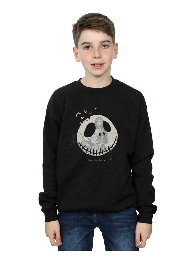 Disney - Sweat NIGHTMARE BEFORE CHRISTMAS SERIOUSLY SPOOKY Noir - Kiabi