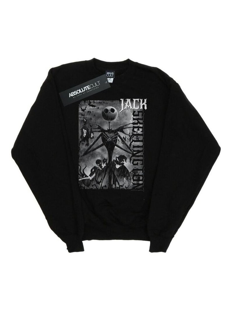 Disney - Sweat NIGHTMARE BEFORE CHRISTMAS SKELLINGTON Noir - Kiabi
