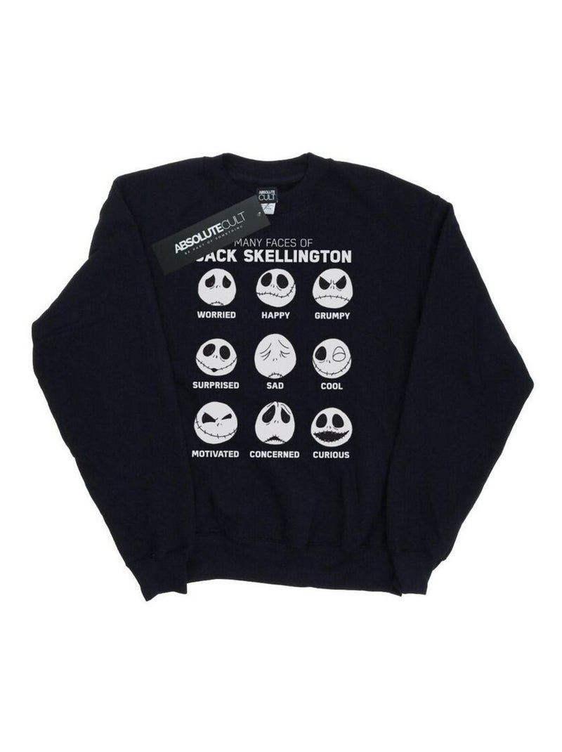 Disney - Sweat NIGHTMARE BEFORE CHRISTMAS THE MANY FACES OF JACK Noir - Kiabi