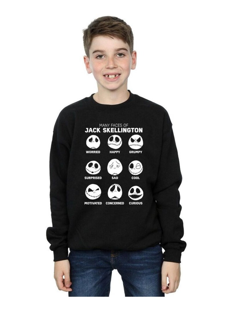 Disney - Sweat NIGHTMARE BEFORE CHRISTMAS THE MANY FACES OF JACK Noir - Kiabi