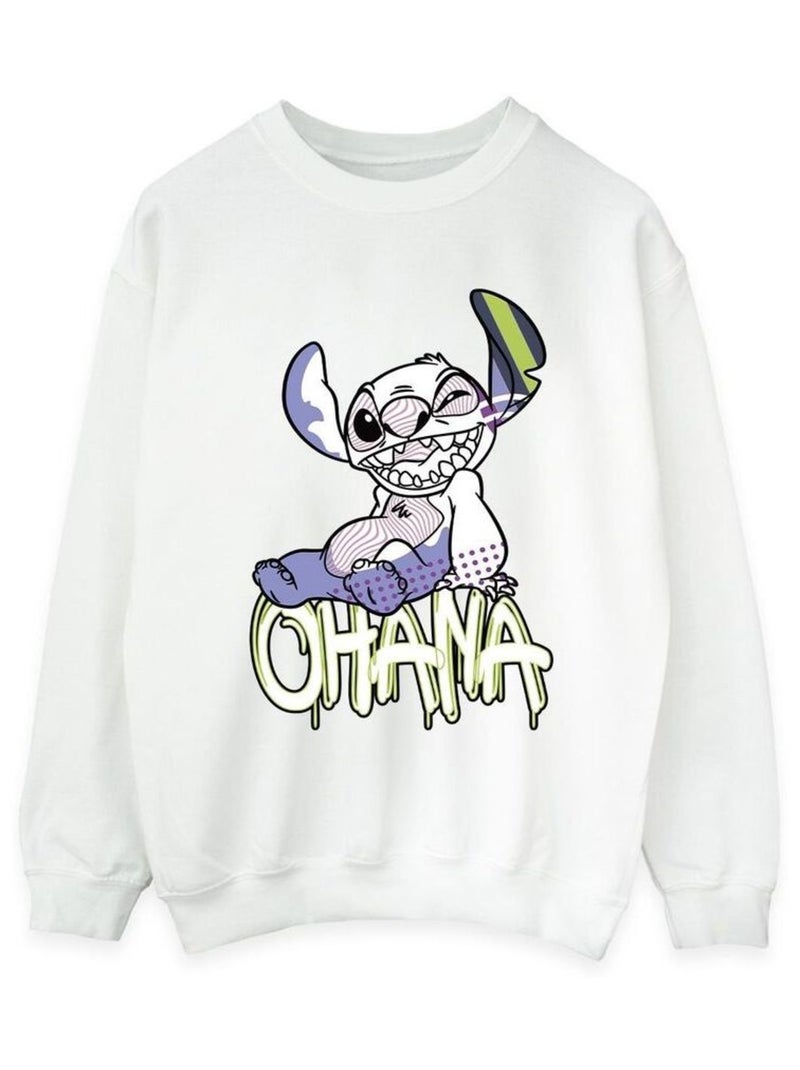 Disney - Sweat OHANA Blanc - Kiabi