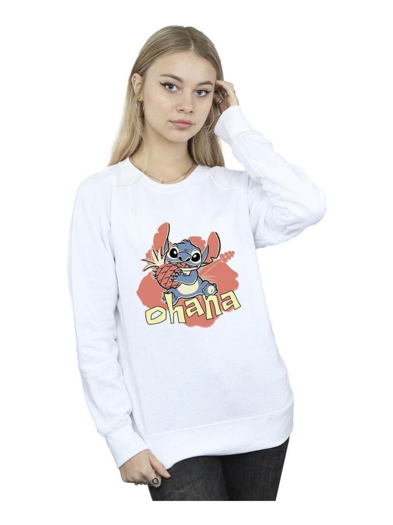 Disney - Sweat OHANA Blanc - Kiabi