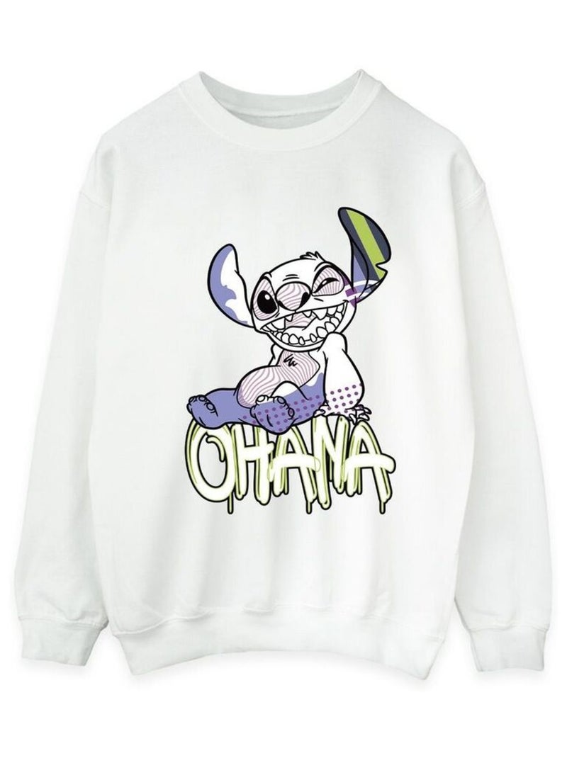 Disney - Sweat OHANA Blanc - Kiabi