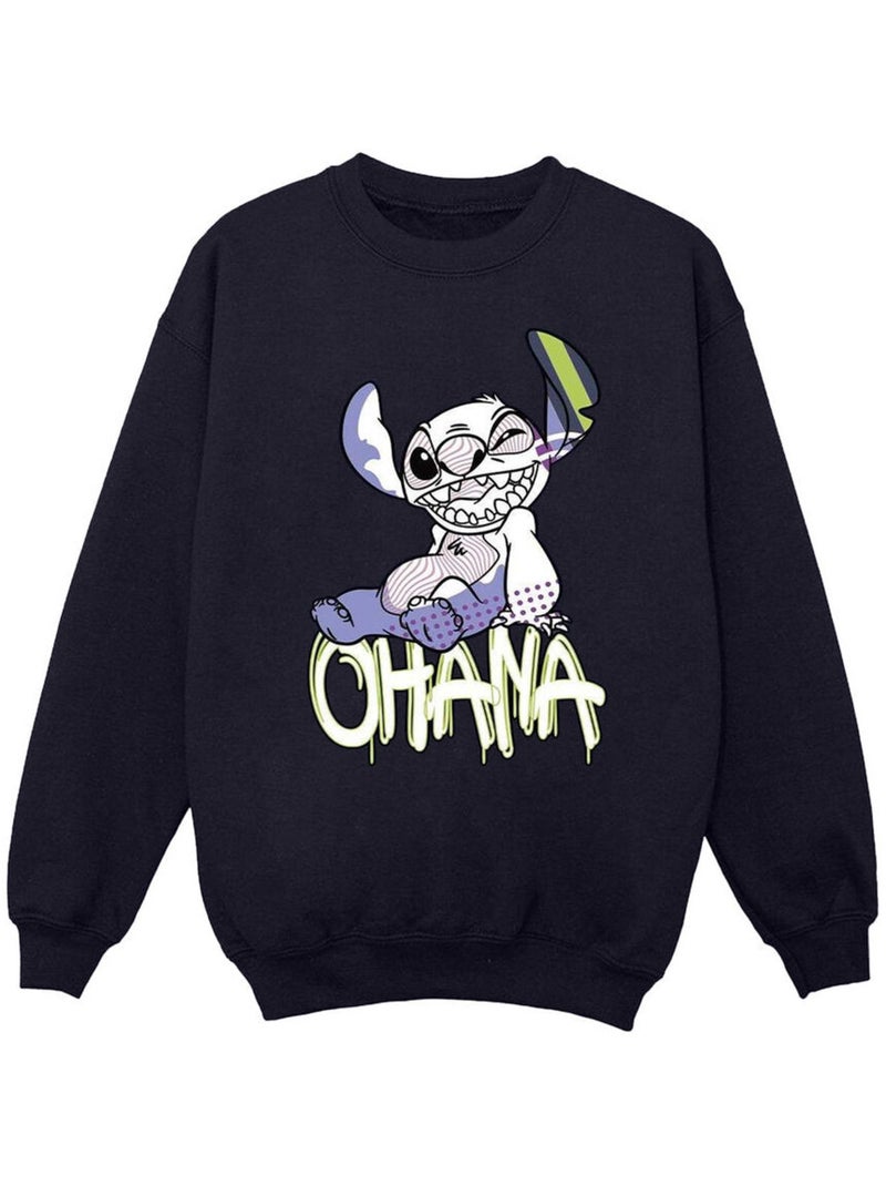 Disney - Sweat OHANA Bleu marine - Kiabi