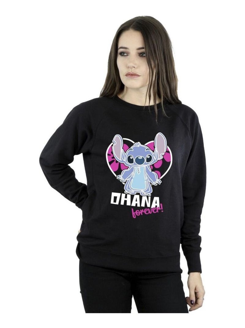 Disney - Sweat OHANA FOREVER Noir - Kiabi