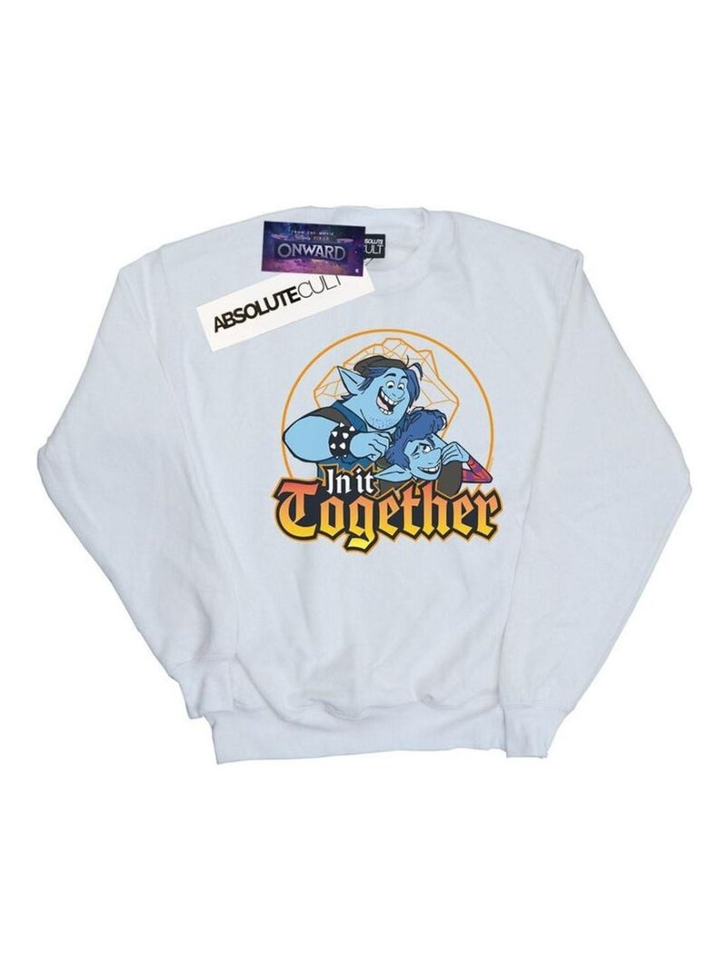Disney - Sweat ONWARD IN IT TOGETHER Blanc - Kiabi