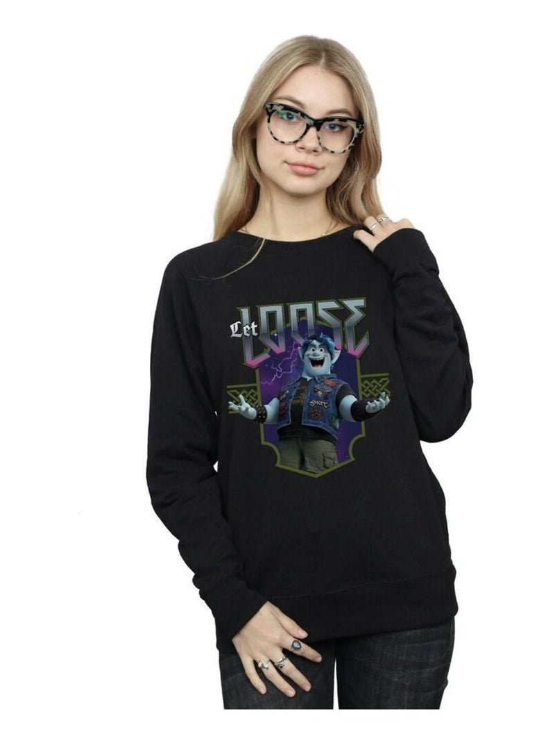 Disney - Sweat ONWARD LET LOOSE Noir - Kiabi