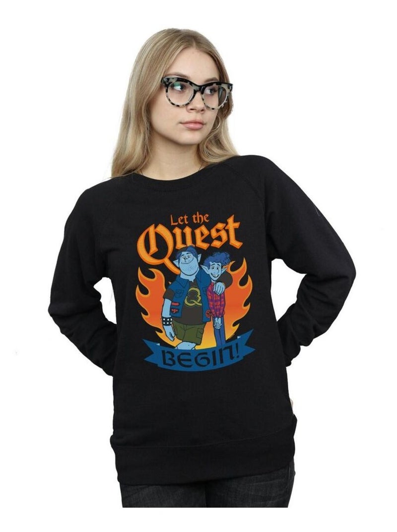 Disney - Sweat ONWARD LET THE QUEST BEGIN Noir - Kiabi