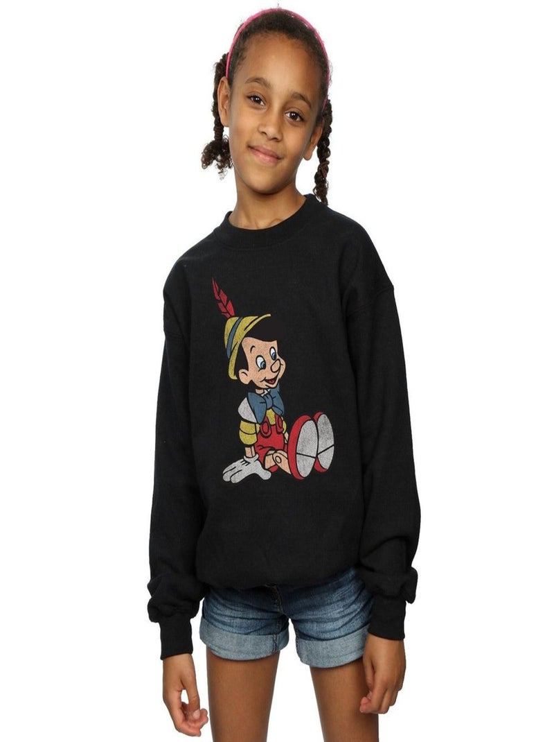 Disney - Sweat PINOCCHIO Noir - Kiabi