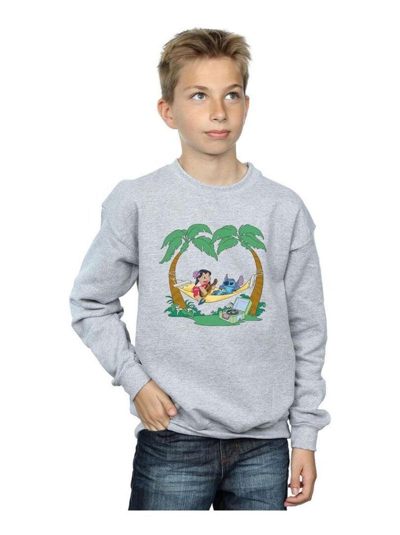 Disney - Sweat PLAY SOME MUSIC Gris chiné - Kiabi