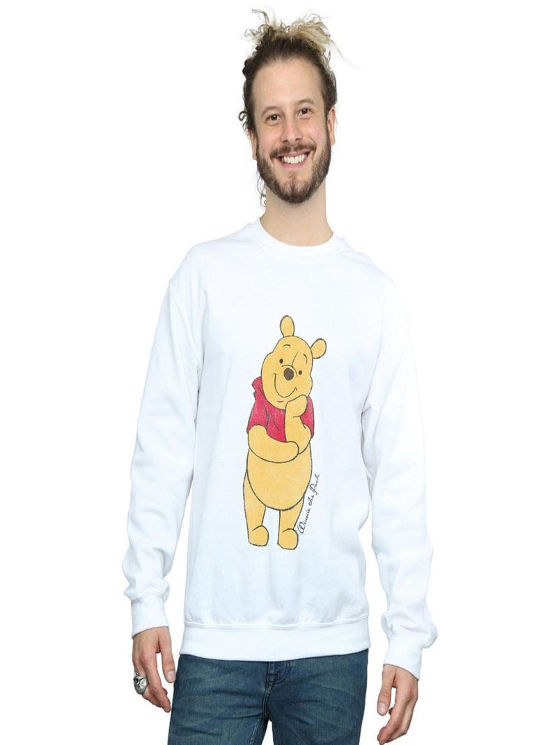 Disney - Sweat POOH Blanc - Kiabi