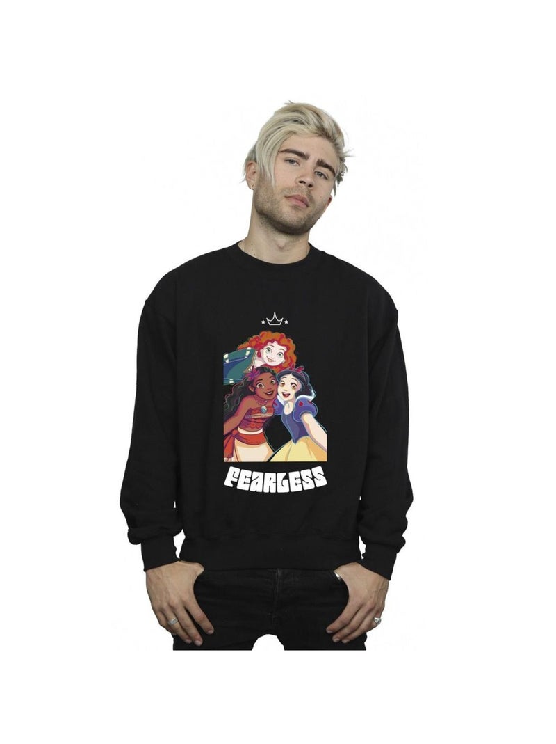 Disney - Sweat PRINCESS FEARLESS Noir - Kiabi