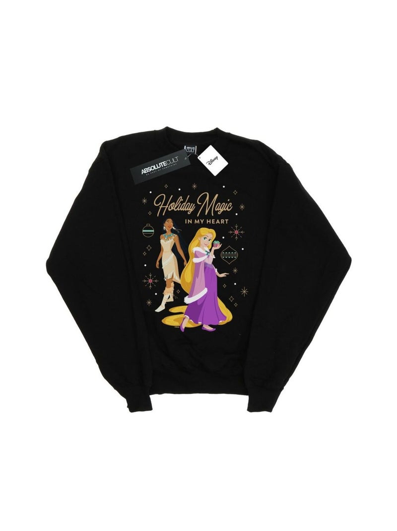 Disney - Sweat PRINCESS HOLIDAY MAGIC IN MY HEART Noir - Kiabi