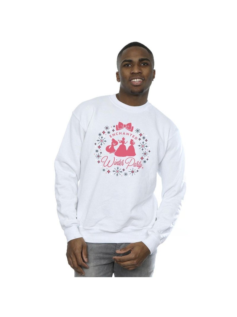 Disney - Sweat PRINCESS WINTER PARTY Blanc - Kiabi