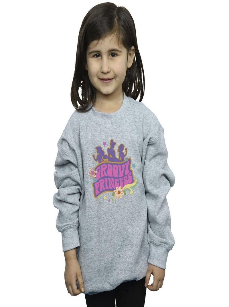 Disney - Sweat PRINCESSES Gris chiné - Kiabi