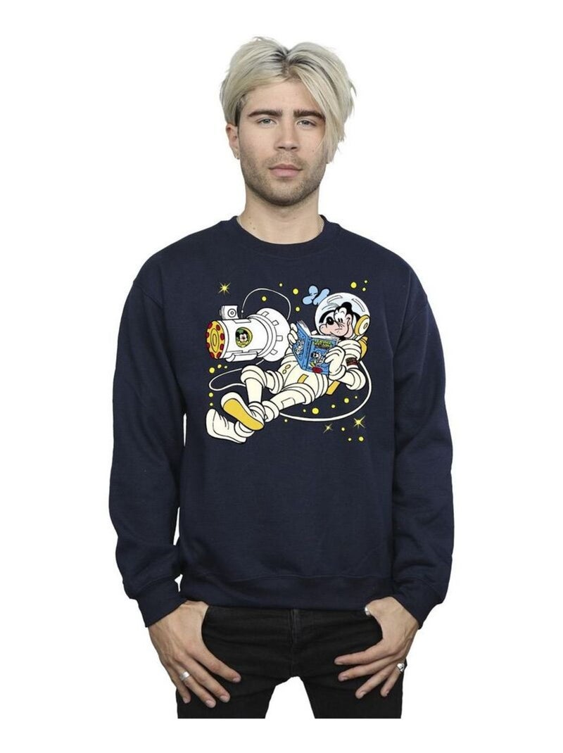 Disney - Sweat READING IN SPACE Bleu marine - Kiabi