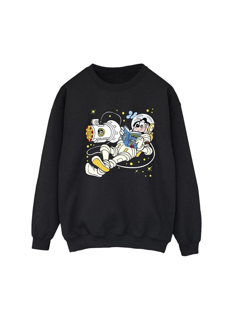 Disney - Sweat READING IN SPACE Noir - Kiabi